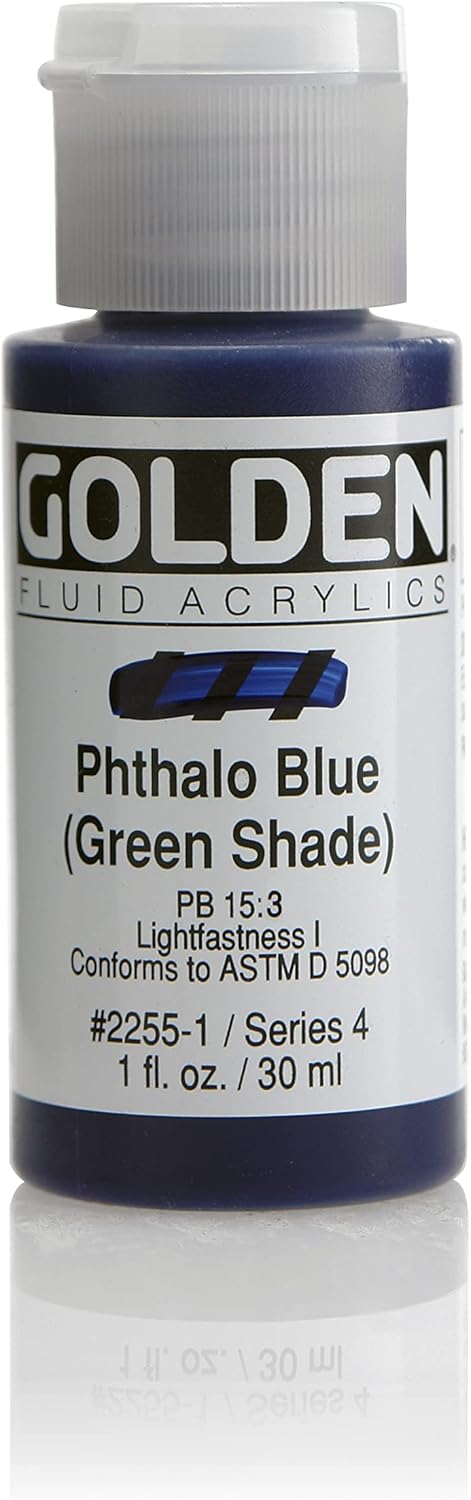 FLUID ACRYLIC PAINT VIR GREEN 1OZ